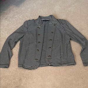 Tommy Hilfiger Black and White Striped Blazer